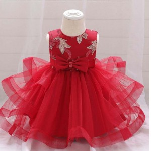 New Arrival Baby Girl Puffy Wedding Dress Birthday Dress Party Wear Evening Little Girls Dress L1929XZ