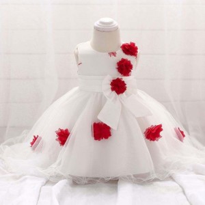 Baige Wholesale infant Flower Girl party dresses Children Summer sleeveless Kids Dress T1866XZ