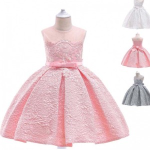 Baige Hot Selling Kids Girs Formal Party Wear Clothing Children First Communicate Evening Party Dresses