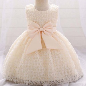 Baige Baby Girl Clothes Ball Gown Princess Dress Infant Formal Birthday Baptism Party Kids Flower Girl Dresses L1979XZ