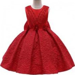 Baige High quality Fashion girls party dresses latest children dress designs long garment T5176