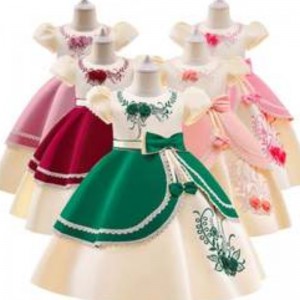 Baige 3-10Years Flower Girl Dresses New Frock Designs Kids Party Wear Baptism Dress