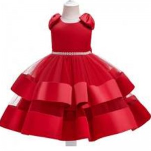 2021 Latest Model Girl Baby Dress Kids Wedding Party Elegant Birthday Dress L5280