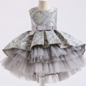 Baige 3-12Y Flower Girl Fluffy Dress Factory Wholesale Boutique Kids Clothing Princess Tutu Skirt 2171