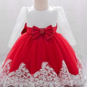 Baige New Arrival 0-2Y Summer Girl Dresses Lace Long Sleeves Flower Baby Girl Prom Dress L1940XZ