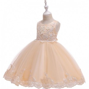 Baige Girl Princess Luxury dresses Sleeveless Party Dress Kids Evening Ball Gown birthday party L5097