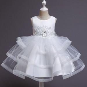 Baige Little Kid Baby Kid Flower Girl Summer Birthday Party Dress Costume Princess Dress 3-10 Years L5225