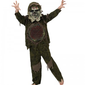 Swamp Monster Thing Halloween Scary Terror Cosplay Costumes for Kids Horrible Viscera Clothing Ghost Zombie Camouflage