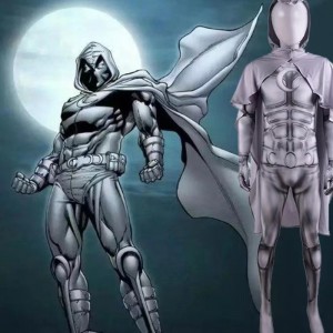 Superhero Moon Knight Costume Marc Spector Movie Cosplay Halloween Jumpsuit Bodysuit for Children and Men