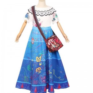 Carnival Dresses TV Movie Cosplay Princess Girls Birthday Party Cos Dress Clothing Costume with Bag