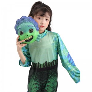 Halloween Sea Monster Cosplay Luca Movie Costumes Party Masks Jumpsuit Children Role-Playing Party Clothing