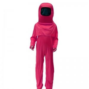 Hot Game Among Us Cosplay Costume Halloween Party Space Astronaut Undercover Impostor Clothing for Children Dress Up Backpack