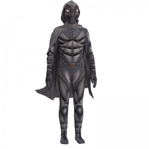 Moon Knight Costume Marc Spector Black Superhero Movie Cosplay Jumpsuit Suit for Halloween Children and Men