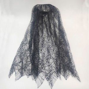 Black spiderweb cloak cape for children girls Halloween costume party decoration