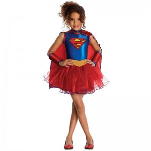 Hot Sale Justice League Child's Supergirl Tutu Dress Halloween Costumes for Girls