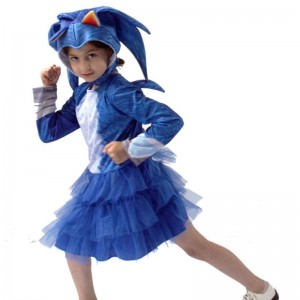 Children's Day Sonic Hedgehog Girls Cosplay Clothing and Dress Stage Children's Costume