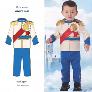 Halloween Christmas Cosplay Party Outfits Fancy Dress up Kids Boys Medieval Prince Boy King Costume