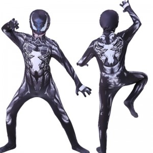 Kids Venom Costume Cosplay Superhero Costumes Cuit Jumpsuit Bodysuit