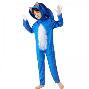 New Style Boys Jumpsuits with Accessories Party Cosplay Clothes Kids Sonic Halloween Costumes