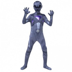 Black Color Superhero Sets Halloween Party Jumpsuit Mystic Force Power Ranger Costume for Kids