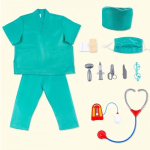 Kids Doctor Costume Doctor Surgeon Dress Up Toddler Boy Girl Halloween Costume Role Play Set and Accessories