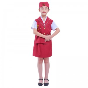 Children's Stewardess Costume Kindergarten Cosplay Role Playing Costume Halloween Stewardess Professional Costume