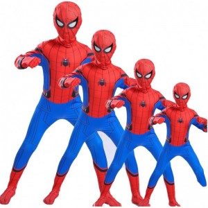 High Quality Parent-children Parallel Anime Black Spider Man Jumpsuit TV&Movie Cosplay Spiderman Halloween Costume