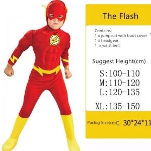 Cosplay Performance Costume Halloween The Flash Bodysuit Muscle Costume