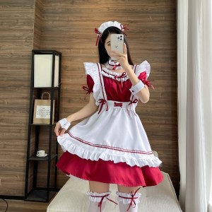 French Maid Apron Lolita Fancy Dress Cosplay Costume Maid Dresses Halloween Maid Outfit (S-5XL)