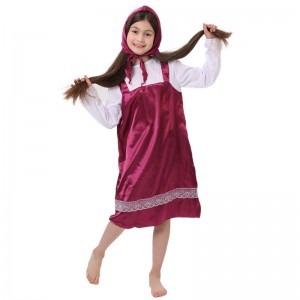 Cartoon Character Masha Costume Halloween Little Red Riding Hoodie Party Carnival Costume