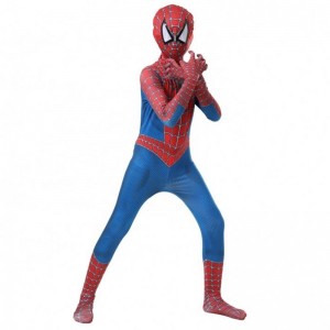 Made in China Factory Classic Popular Blue&Red Avenger Suit TV&Movie Superhero Jumpsuits Anime Halloween Clothes Spiderman