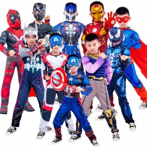 Hot New TV&Movie Costumes Superhero Cosplay Children's Costumes Spider-Man Muscle Costumes