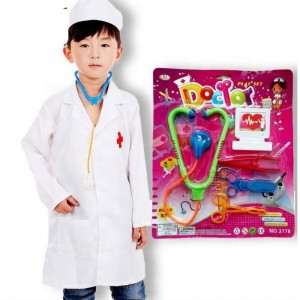 Hot Lab Surgeon Roleplay Set Children Career Uniform Gown Suit Halloween Doctor Nurse Cosplay Costume and Toys for Kids