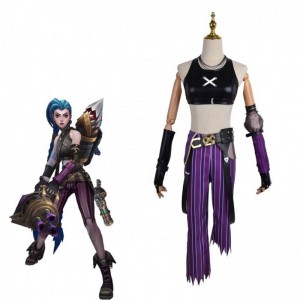 Wholesale Game Cosplay Suits Halloween Party Dress up Sets Anime Performance Wear Luxanna of LOL Costume