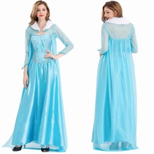 2022 clothing Adult Costume women Disguise Snow Queen Elsa Costume For Adult HCGD-056