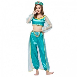 Cosplay Women Halloween Arabian Princess Aladdin Adult Jasmin Costume HCAL-009