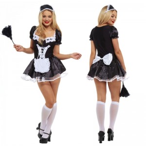 High quality Women French Maid halloween carnival costume CL121