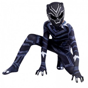 children costume Cosplay Clothing Black Panther bodysuit Marvel superhero Costumes party