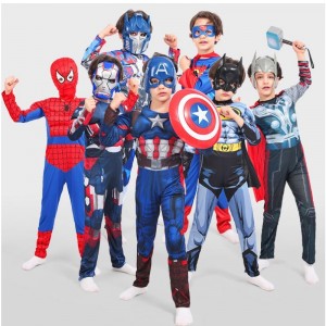 Muscle clothes for Boy Flash Costume Fantasy Dress-up jumpsuits Kids Movie Carnival Party Halloween Christmas party Cos suits