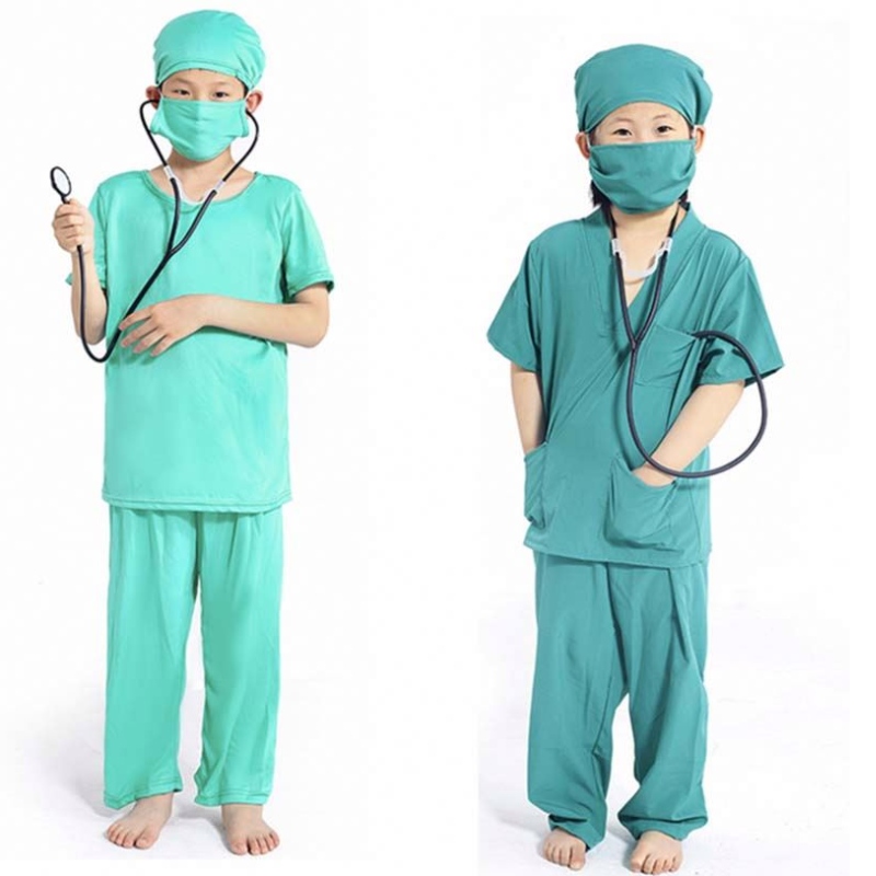 Theme Party Masquerade Show Role Play Professional Doctor Nurse Child Doctor Costume HCBC-004