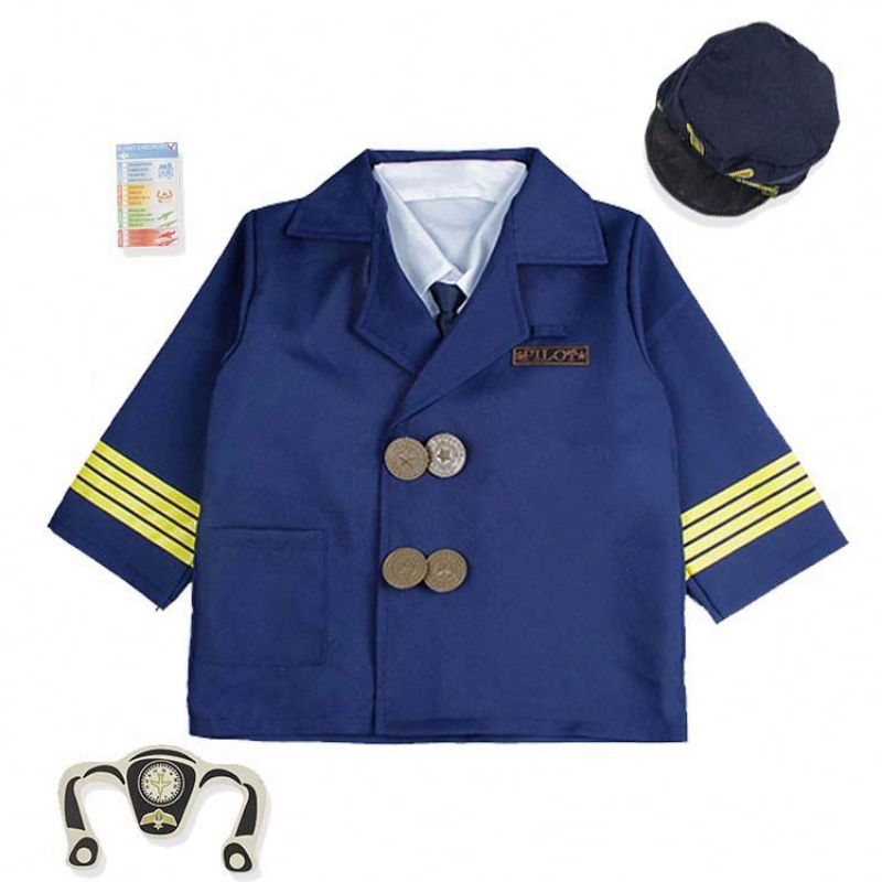 Boy Halloween Dress Up Set Kids Pilot Costume with Accessories HCBC-006