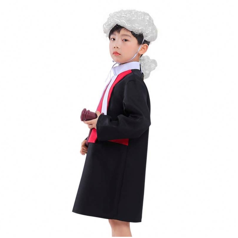 Halloween Kids Performance Cosplay Coats Kindergarten Occupation Judge Robes Stage Party Dress Children Lawyer Costume HCBC-007