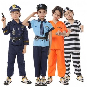 Halloween Dress Up Policeman Pretend Play Set Kids Police Costume For Boys HCBC-005