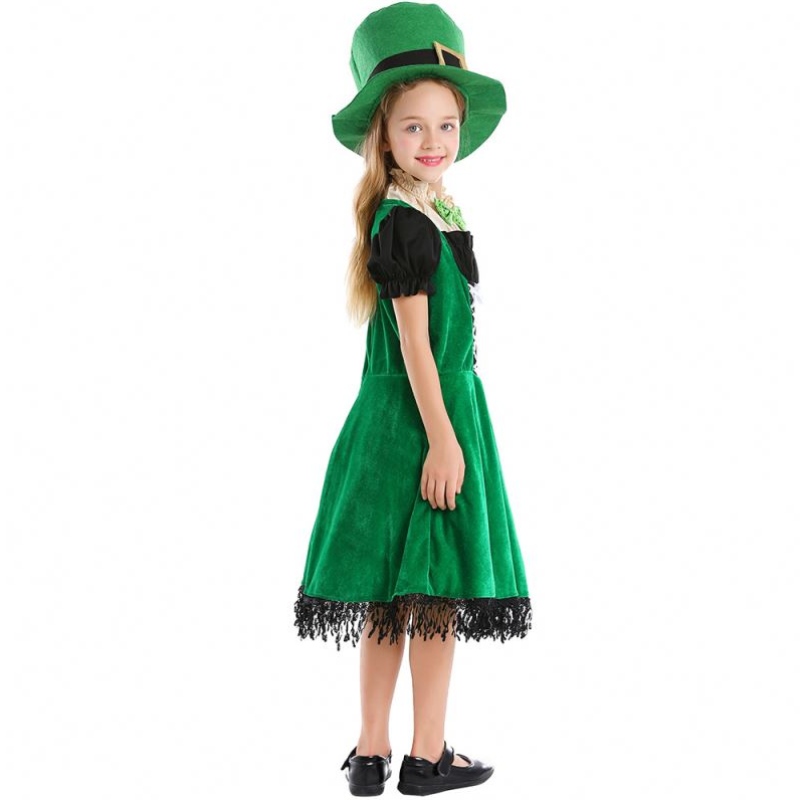 High Quality Elf Children Cosplay Fancy Party Dress Carnival Leprechaun St. Patrick's Day Halloween Cosplay Costume
