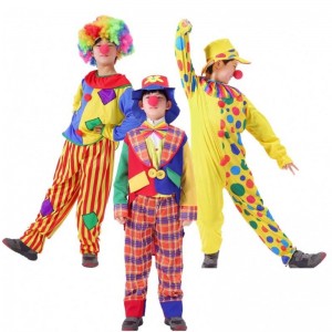 Halloween Kid Holiday Variety Funny Full Set Costume Cosplay Clown Clothes Suit HCBC-027