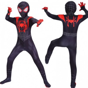 Movie Game Costume Parent-children Parallel Universe Black Spider Jumpsuit Adult Anime Cosplay Spiderman Halloween Costume