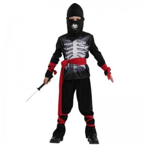 Halloween children boy costume carnival costume cosplay skeleton ninja costume