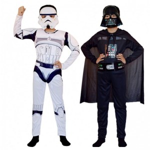 Trooper Skywalker Cosplay Costume Kids Boys Halloween Carnival Party Clothes Cape Mask