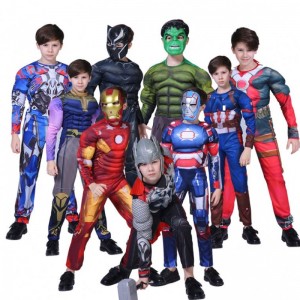 Wholesale Children Performance Clothing Halloween Carnival Party Cosplay Costumes Long Sleeves Jumpsuits Kids Tights