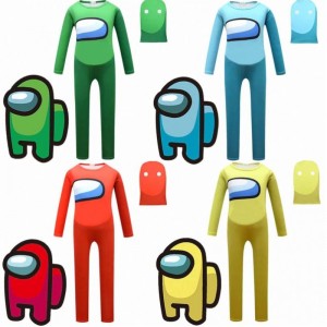 2PCS Anime Game Cosplay Costumes For Kids Boys Girls Jumpsuit &Mask Halloween Costume